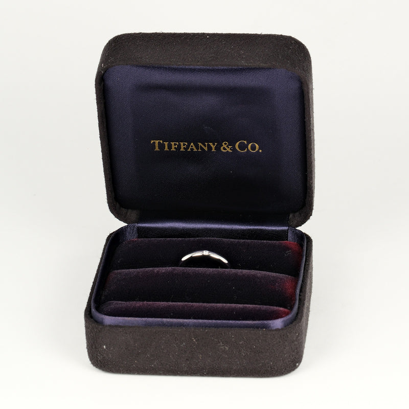 [Tiffany & Co.] Tiffany 
 스태킹 밴드 번호 8 링 / 링 
 PT950 플래티넘 X 다이아몬드 약 4.45g 스태킹 밴드 숙녀 랭크