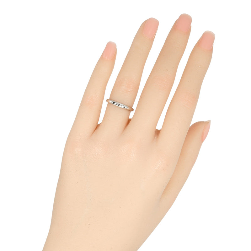 [Tiffany & co.] Tiffany 
 Anillo / anillo de la banda de apilamiento 
 PT950 Platinum X Diamond aproximadamente 4.45 g de la banda de apilamiento Damas un rango
