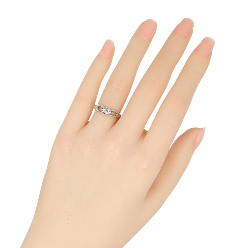 [TIFFANY & CO.] Tiffany 
 Double Tear Drop No. 7.5 Ring / Ring 
 PT950 Platinum x Diamond about 6g DOUBLE TEARDROP Ladies A Rank