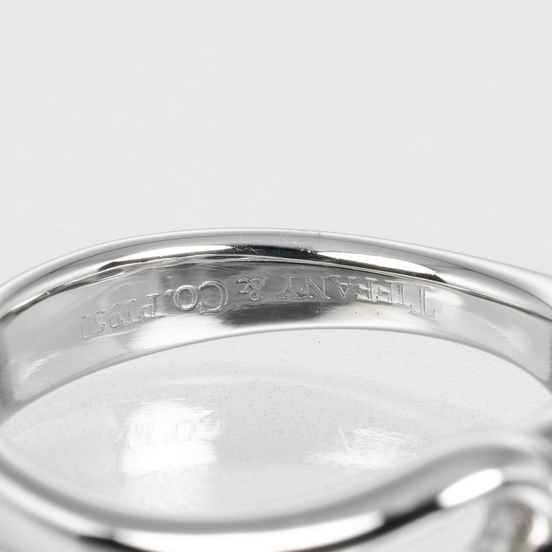 [Tiffany＆Co。]蒂法尼 
 双撕下7.5戒指 /戒指 
 PT950白金X钻石大约6g双泪珠女士