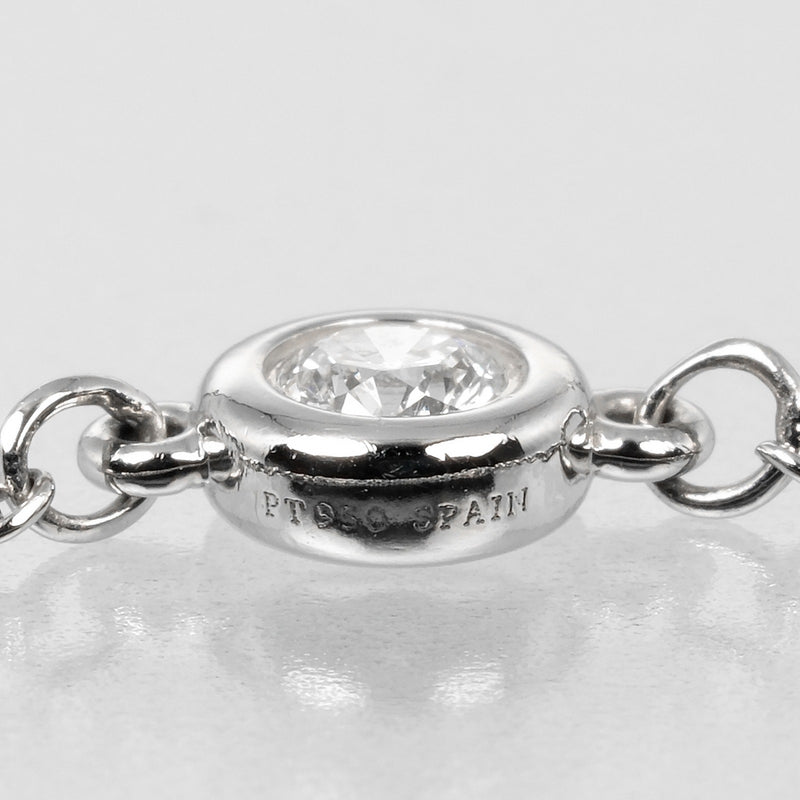 [Tiffany & co.] Tiffany 
 Viser Yard No. 12 Anillo / anillo 
 Ancho superior 4.5 mm PT950 Platinum X Diamond aproximadamente 0.69 g por las damas del patio un rango