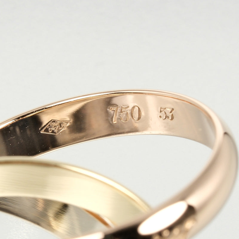 [卡地亚]卡地亚 
 三位一体12.5戒指 /戒指 
 K18金X YG PG WG大约8.2克三位一体女士