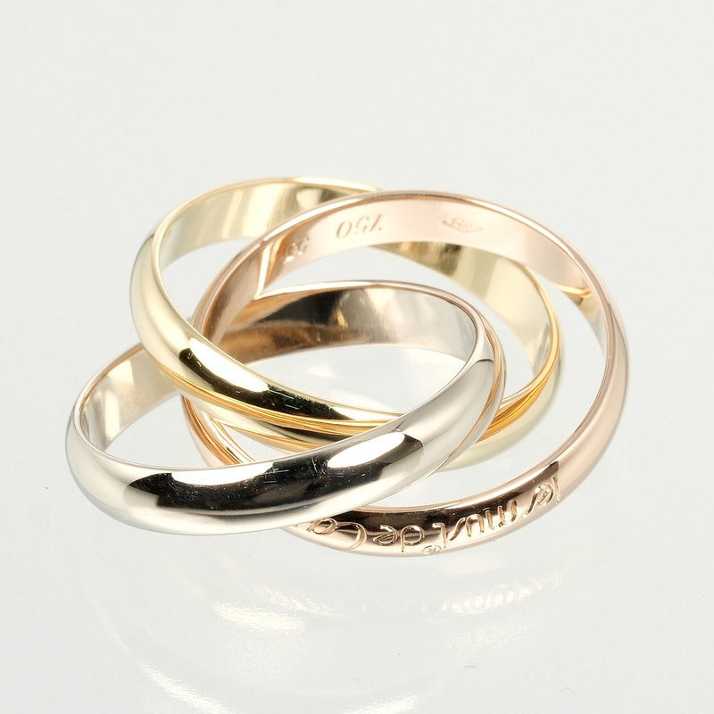 [Cartier] Cartier 
 Trinity No. 12.5 Ring / Ring 
 K18 Gold x YG PG WG Approximately 8.2g Trinity Ladies A Rank