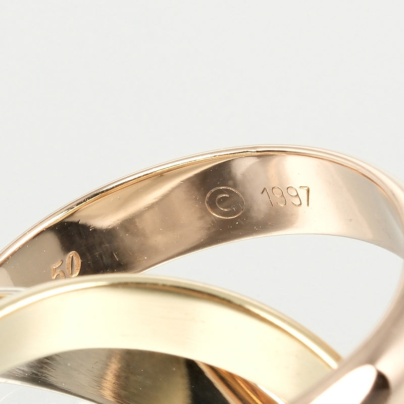 [Cartier] Cartier 
 Trinity No. 10 Ring / Ring 
 K18 Gold x YG PG WG Approximately 13.49G Trinity Ladies A Rank