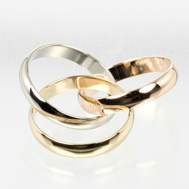 [Cartier] Cartier 
 Trinity No. 10 Ring / Ring 
 K18 Gold x YG PG WG Approximately 7.3g Trinity Ladies A Rank