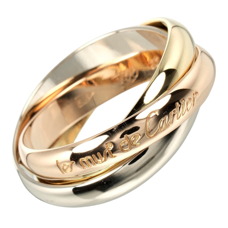 [Cartier] Cartier 
 Trinity No. 15 Ring / Ring 
 K18 Gold x YG PG WG Approximately 8.78g Trinity Ladies A Rank