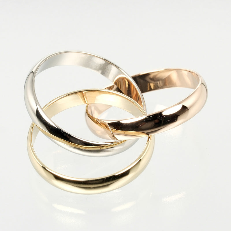 [Cartier] Cartier 
 Trinity No. 10 Ring / Ring 
 K18 Gold x YG PG WG Approximately 7.13G Trinity Ladies A Rank