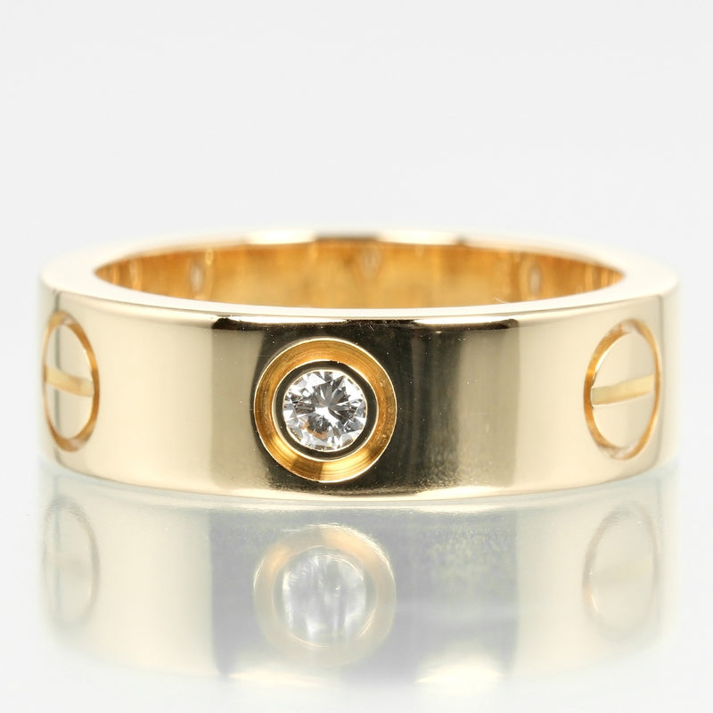 [Cartier] Cartier 
 Amor 9 anillo / anillo 
 K18 Oro amarillo x 3p Half Diamond Aproximadamente 7.62g Amor Love Love