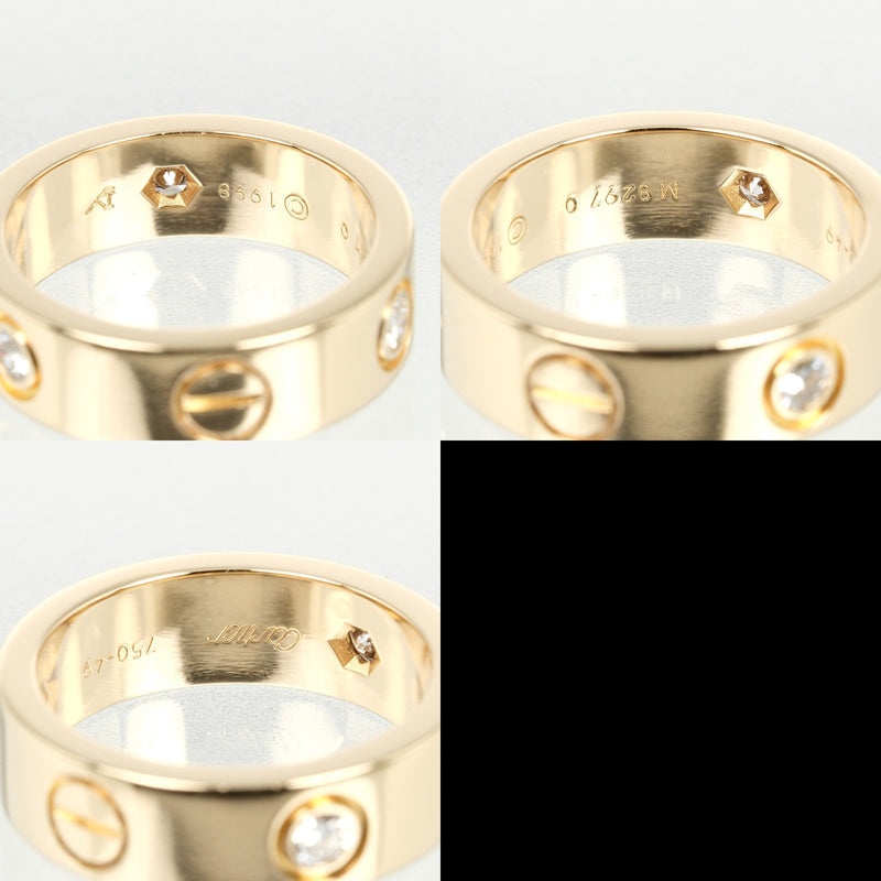 [Cartier] Cartier 
 Love 9 Ring / Ring 
 K18 Yellow Gold x 3P Half Diamond Approximately 7.62G Love Love Love