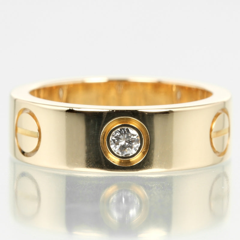 [Cartier] Cartier 
 Amor 9 anillo / anillo 
 K18 Oro amarillo x 3p Half Diamond Aproximadamente 7.62g Amor Love Love