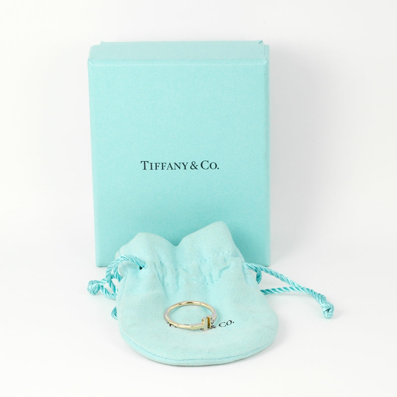 [Tiffany & Co.] Tiffany 
 T -WIRE No. 16 링 / 링 
 K18 옐로우 골드 약 3.14g T 와이어 숙녀 랭크