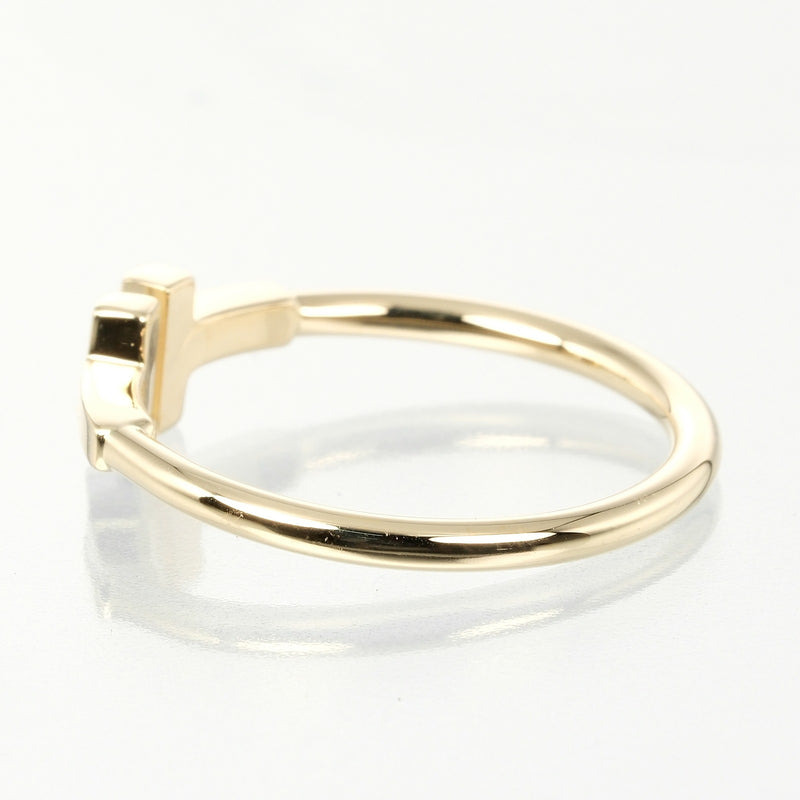 [Tiffany & co.] Tiffany 
 T -Wire No. 16 Anillo / anillo 
 K18 oro amarillo aproximadamente 3.14g t de alambre damas un rango