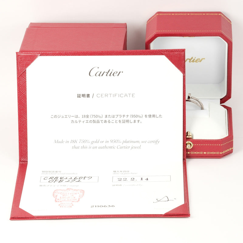 [Cartier] Cartier 
 Solo ankrou sm 17 anillo / anillo 
 K18 Gold blanco de aproximadamente 3.73g Juste un Crew SM Ladies un rango