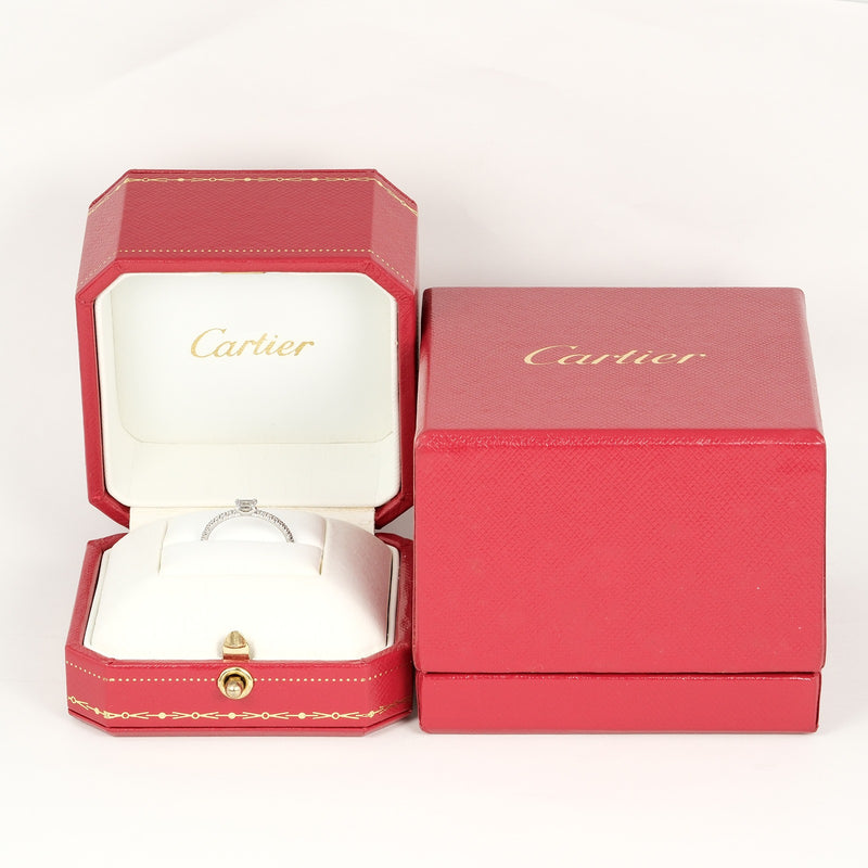 【CARTIER】カルティエ
 エタンセル 9号 リング・指輪
 K18ホワイトゴールド×ダイヤモンド 約1.38g Ethanecel レディースAランク