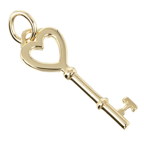 [Tiffany & Co.] Tiffany 
 하트 키 펜던트 상단 
 K18 옐로우 골드 약 2.5g 심장 열쇠 숙녀 계급