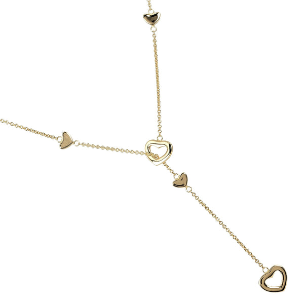 [Tiffany＆Co。]蒂法尼 
 心脏套索项链 
 K18黄金大约12.53克心脏lariat女士