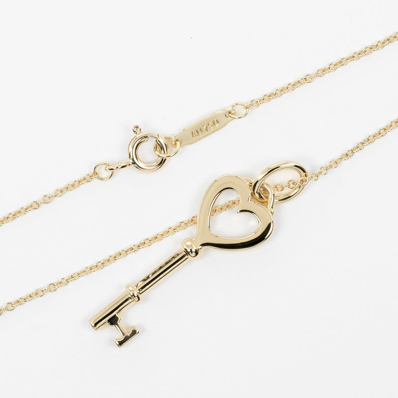 [Tiffany & co.] Tiffany 
 Collar de llave del corazón 
 K18 Oro amarillo aproximadamente 3.79 g de corazón Damas de corazón un rango