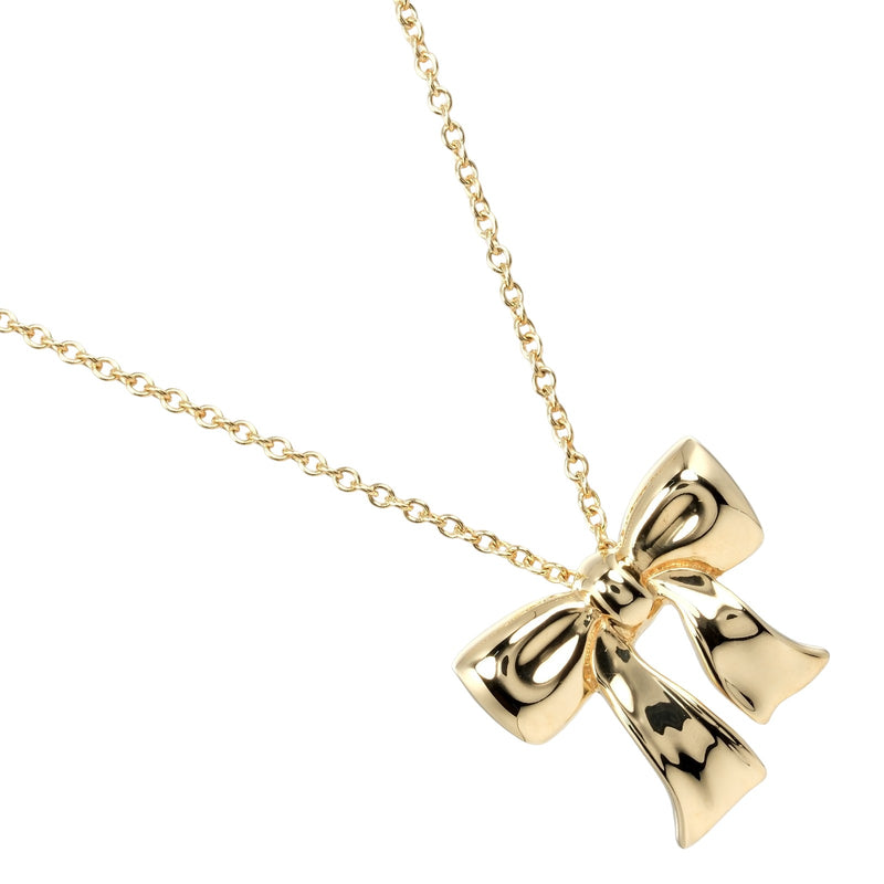 [Tiffany＆Co。]蒂法尼 
 缎带项链 
 K18黄金大约4.21克丝带女士
