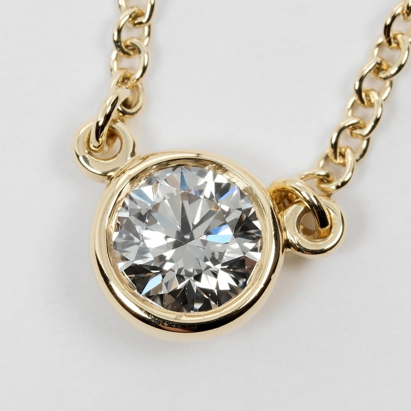 [Tiffany & Co.] Tiffany 
 Viser Yard Necklace 
 0.21ct VVS1/I/3EX K18 옐로우 골드 마당에 의해 약 1.95g입니다.