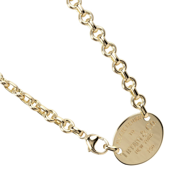 [Tiffany＆Co。]蒂法尼 
 返回蒂法尼的obaltag项链 
 K18黄金约43.57克返回蒂法尼＆Co。椭圆形女士