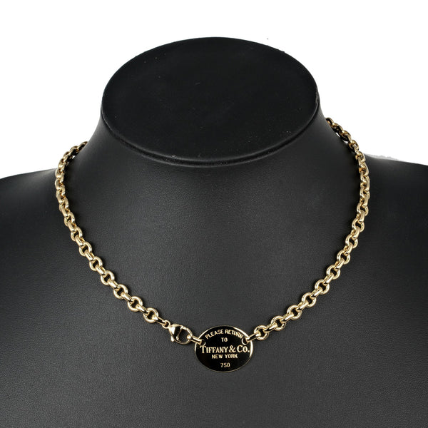 [Tiffany＆Co。]蒂法尼 
 返回蒂法尼的obaltag项链 
 K18黄金约43.57克返回蒂法尼＆Co。椭圆形女士