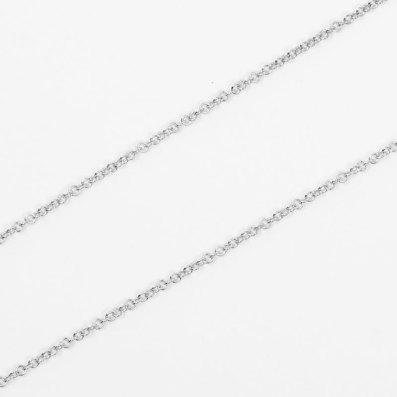 [TIFFANY & CO.] Tiffany 
 T Smile mini necklace 
 K18 White Gold x Diamond about 2.36g T Smile Mini Ladies A Rank