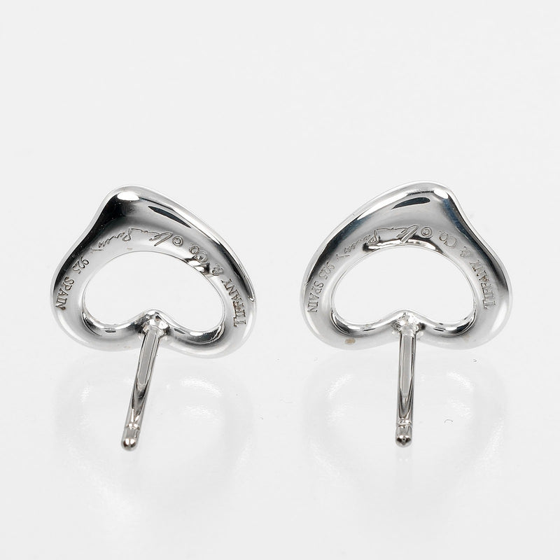 [Tiffany & co.]TIFFANY&Co. Open Heart Earrings Silver 925 Approximately 1.87g Open Heart Ladies A Rank