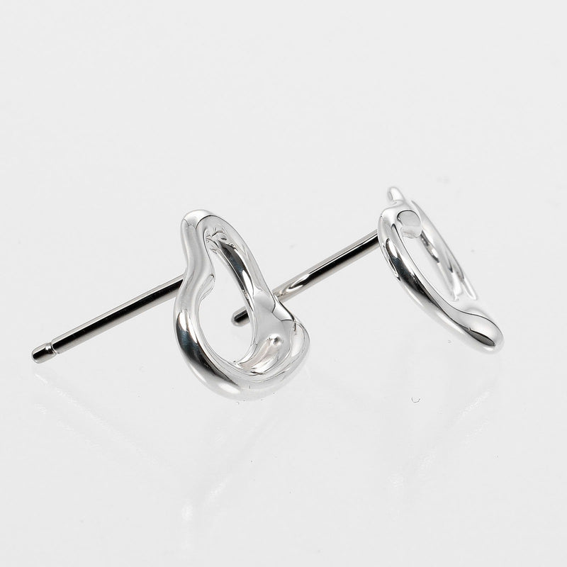 [Tiffany & co.]TIFFANY&Co. Open Heart Earrings Silver 925 Approximately 1.87g Open Heart Ladies A Rank