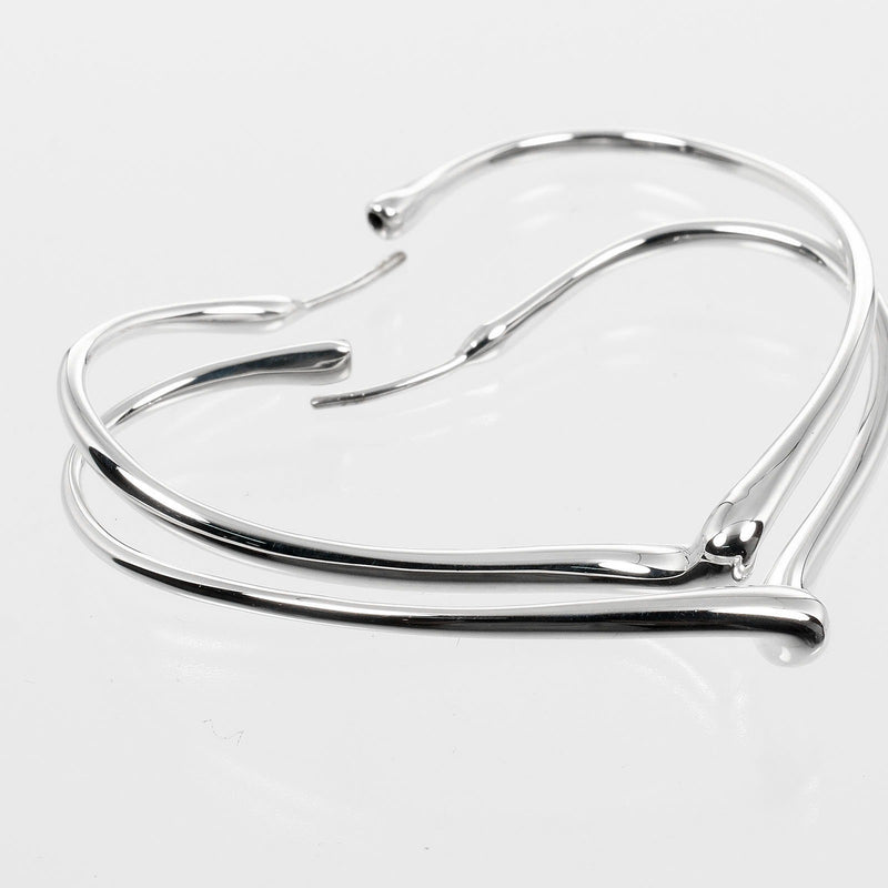 [Tiffany & co.]TIFFANY&Co. Corazón abierto Gran Hoop Pierce Silver 925 aproximadamente 9.33g Corazón abierto de aro grande Damas A Rank