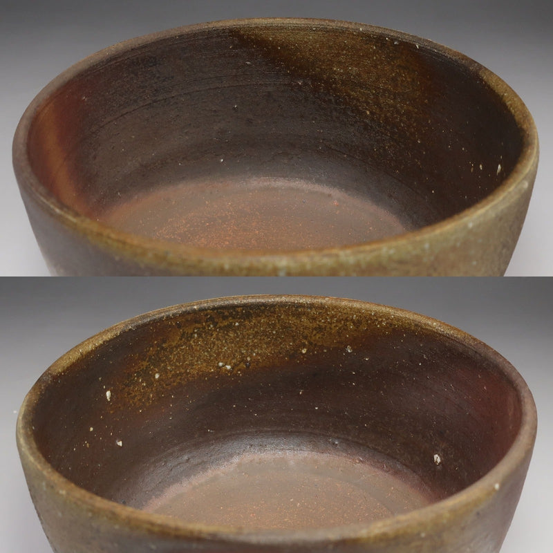BIZENYAKI】備前焼 【 人間国宝 山本陶秀 】 造 備前茶碗 骨董品
