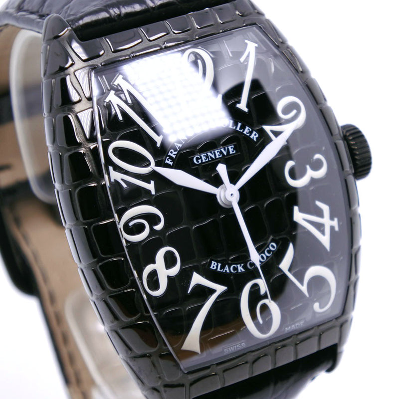 [Franck Muller] Frank Muller Tonnow Carbex手表Iron Culco 8880Sc不锈钢X鳄鱼黑色自动绕组模拟模拟l显示Tonocar Vex男士A级