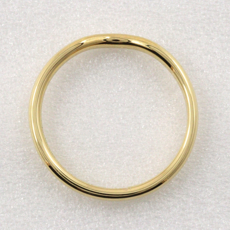 [Tiffany & Co.] Tiffany Wide Curve Devand N ° 15 Anneau / anneau Elsa Peletti K18 Gol jaune d'environ 2,6 g de large bande incurvée Ladies A +