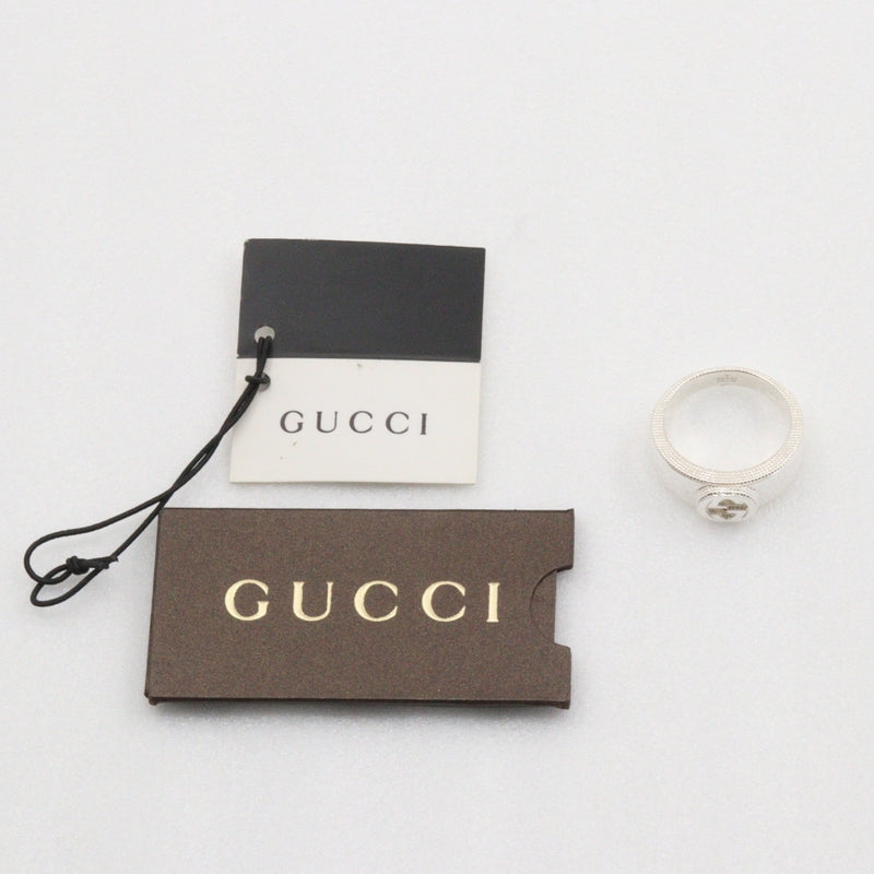 [GUCCI] Gucci Interlocking G 17 Ring Silver 925 about 9.4g Interlocking G Men's A-Rank