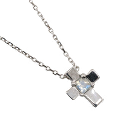 [4 ° C] Yeong Sea Cross 목걸이 18KWhite Gold X Moonstone Cross 약 2.2g 크로스 레이디스 A 순위