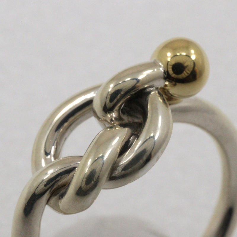 [Tiffany & co.]TIFFANY&Co. Love Knot No. 8 Ring Silver 925 ×18KYellow Gold Approximately 2.8g Love Knot Ladies A-Rank