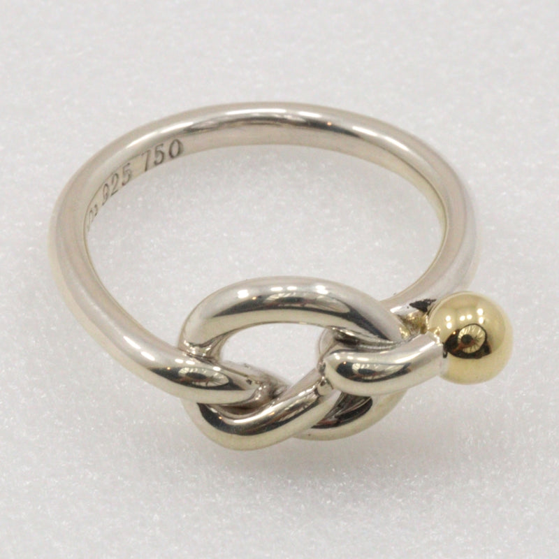 [Tiffany & co.]TIFFANY&Co. Love Knot No. 8 Anillo / anillo Silver 925 ×18KOro amarillo aproximadamente 2.8 g de amor nudo damas a-rank