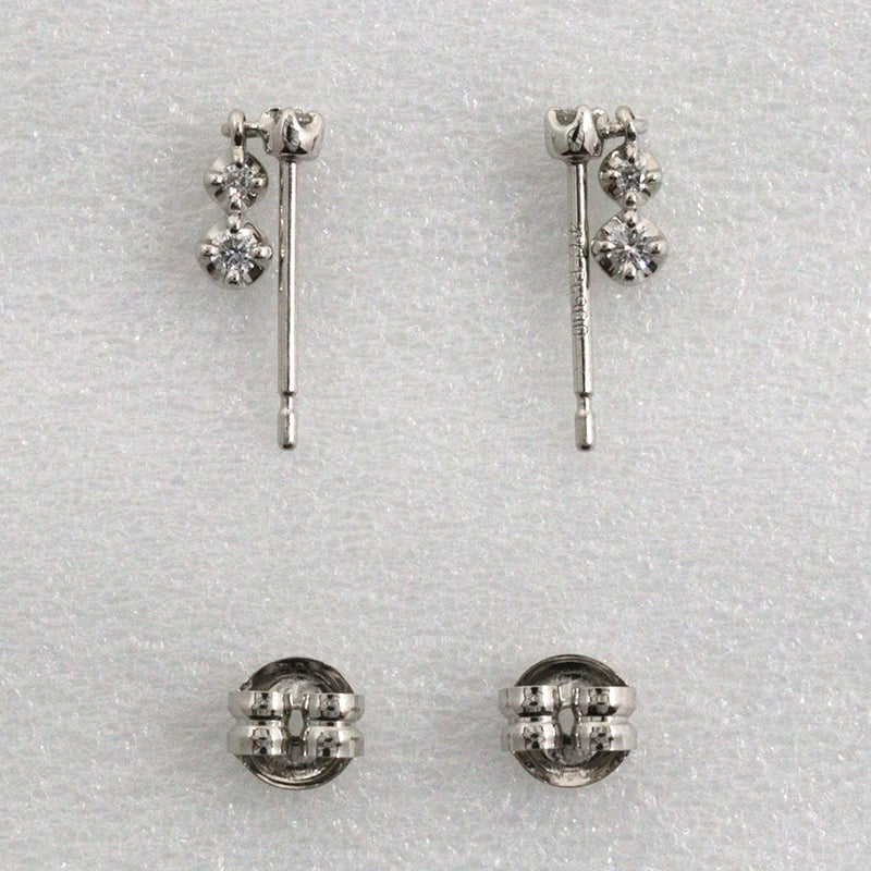 【4℃】ヨンドシー
 3Pダイヤ ピアス
 Pt900プラチナ×ダイヤモンド 約0.9g 3P diamond レディースA+ランク