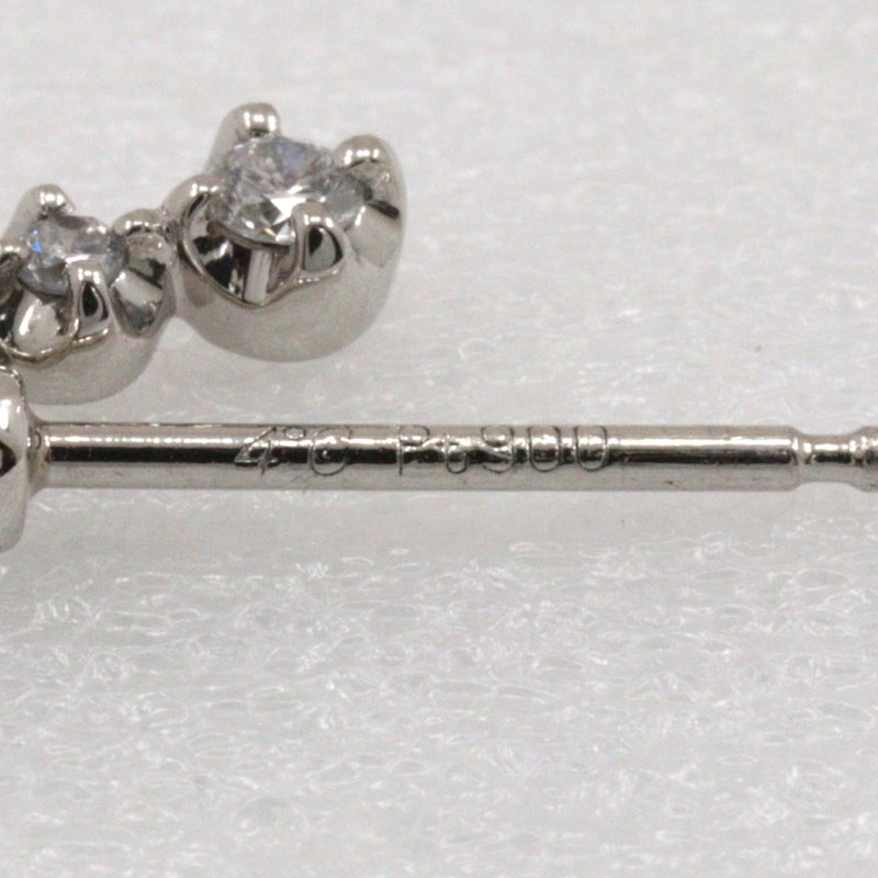 [4 ° C] Yon Sea 3p Diamond Piercing PT900 Platinum X Diamond aproximadamente 0.9g 3p Diamantes de diamantes A+Rango