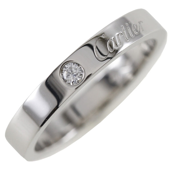 【CARTIER】カルティエ
 エングレープド 10.5号 リング・指輪
 1Pダイヤ Pt950プラチナ×ダイヤモンド 約5.1g Engraved レディースAランク