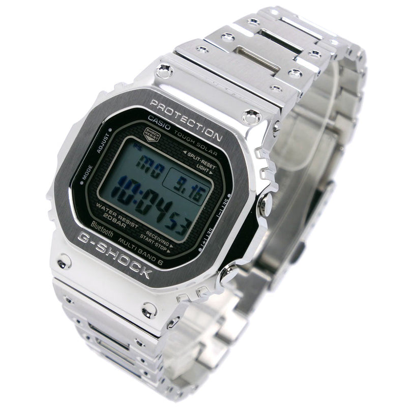 【CASIO】カシオ
 Ｇショック 腕時計
 GMW-B5000 ステンレススチール ソーラー電波時計 デジタル表示 シルバー文字盤 G shock メンズAランク