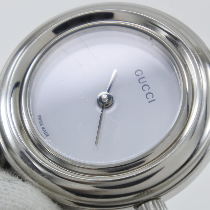 [GUCCI] Gucci 
 Change belt watch 
 11/12.2L Stainless Steel Quartz Analog display White dial Change Belt Ladies B-Rank