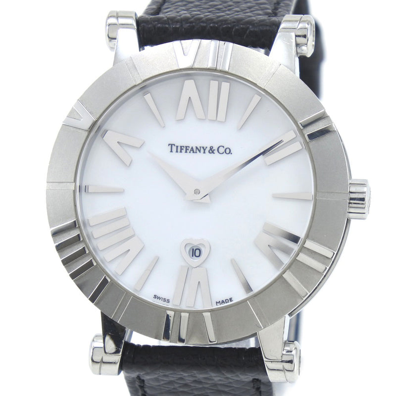 [Tiffany & Co.] Tiffany Atlas Watch Z1301.11.11A20A41A ACIER INOXNOSD X Quartz en cuir Affichage analogique Affichage blanc Atlas Unisexe A-Rank