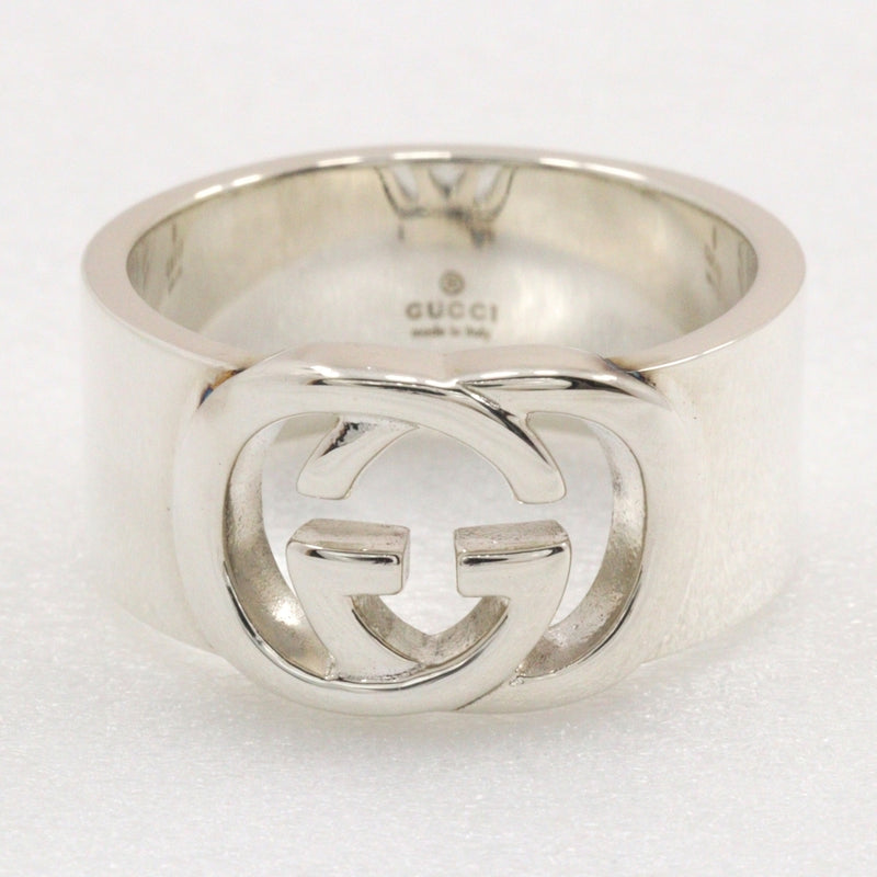 [GUCCI] Gucci 
 Interlocking G 21 Ring
 Silver 925 about 10.9g Interlocking G Men's A rank