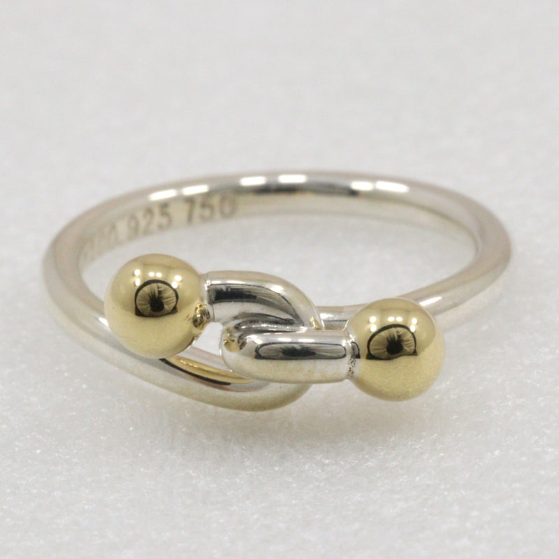 [Tiffany & CO.] Tiffany Hook & Eye 9 Ring / Ring Silver 925 × K18 Gold Yellow Environ 2,4 g Hook & Eye Ladies A-Rank