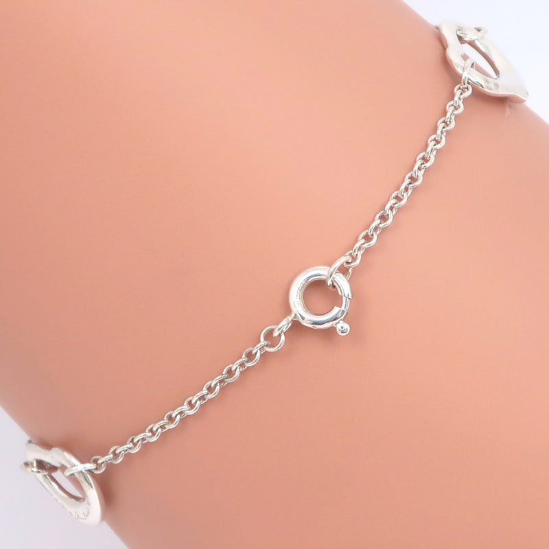 【TIFFANY&Co.】ティファニー
 オープンハート3P ブレスレット
 エルサ・ペレッティ シルバー925 ハート 約3.0g Open Heart 3P レディースA-ランク