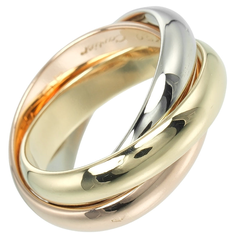 【カルティエ/Cartier】 トリニティリング 9号 K18YG/WG/PG Cartier（カルティエ） トリニティ リング 指輪 9号 18金 K18イエロー