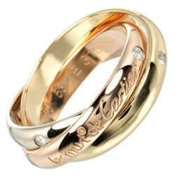 [Cartier] Cartier 
 Trinity No. 13 Ring / Ring 
 K18 Gold x 3P Diamond YG PG WG Approximately 9.4g Trinity Ladies A Rank