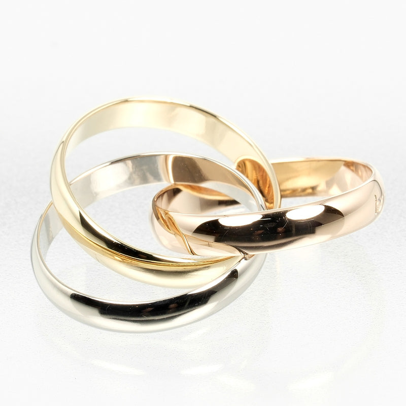 [Cartier] Cartier 
 Trinity No. 10 Ring / Ring 
 K18 Gold x YG PG WG Approximately 6.95g Trinity Ladies A Rank