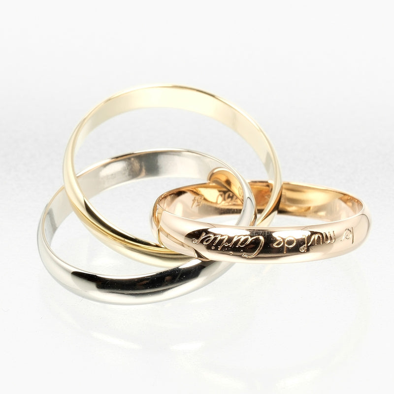 [Cartier] Cartier 
 Trinity No. 14 Ring / Ring 
 K18 Gold x YG PG WG Approximately 7.82g Trinity Ladies A Rank