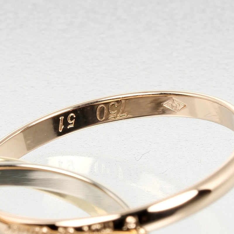 [Cartier] Cartier 
 Trinity No. 11 Ring / Ring 
 K18 Gold x YG PG WG Approximately 3.6g Trinity Ladies A Rank
